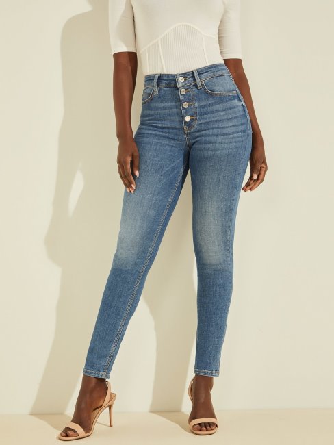 Pantalon En Jean Bleu Coupe Skinny Guess