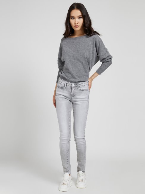 Pull En Cachemire Mélangé Gris Guess