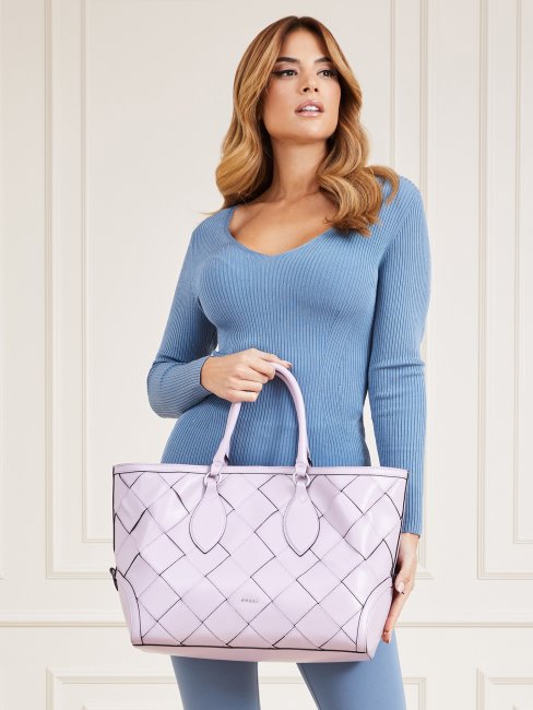 Sac à Main Guess Lilas Giorgia Luxe En Cuir Véritable