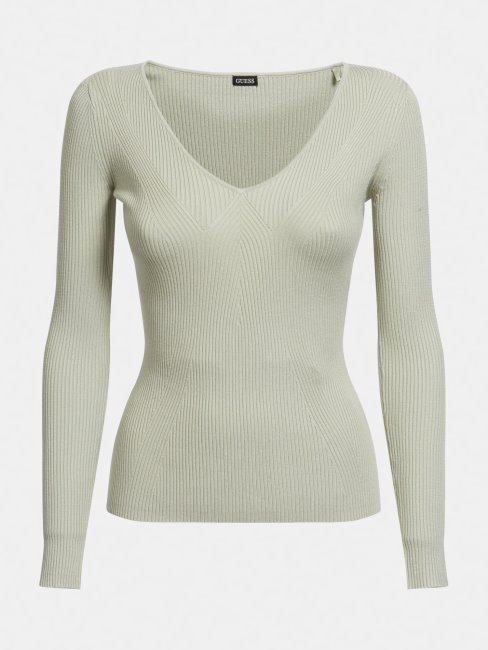 Guess Pull En Viscose Mélangée Vert