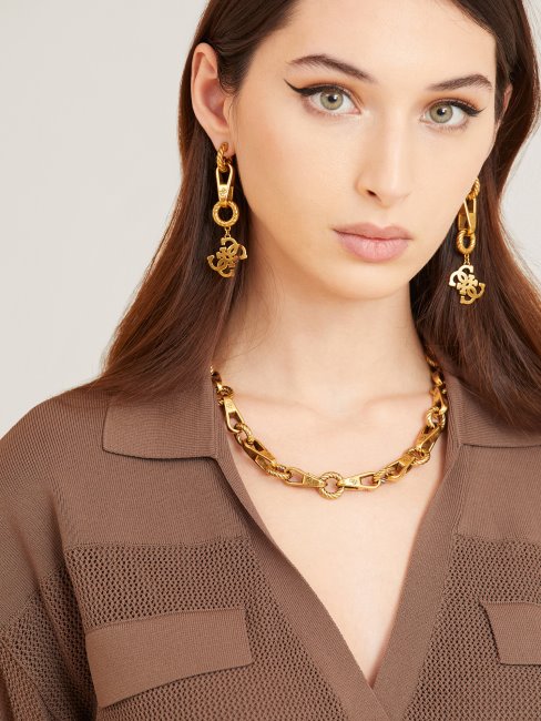 Robe En Maille Marciano Marron Guess