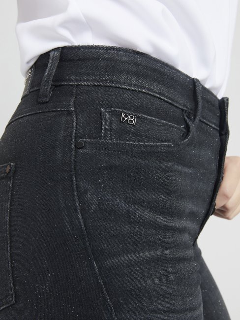 Guess Gris Push Up Pantalon En Denim Coupe Skinny