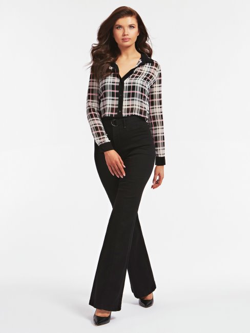 Chemise Courte Imprimée Sur L'ensemble Motif Multicolore Guess