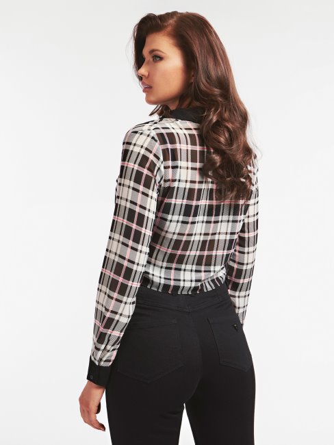 Chemise Courte Imprimée Sur L'ensemble Motif Multicolore Guess