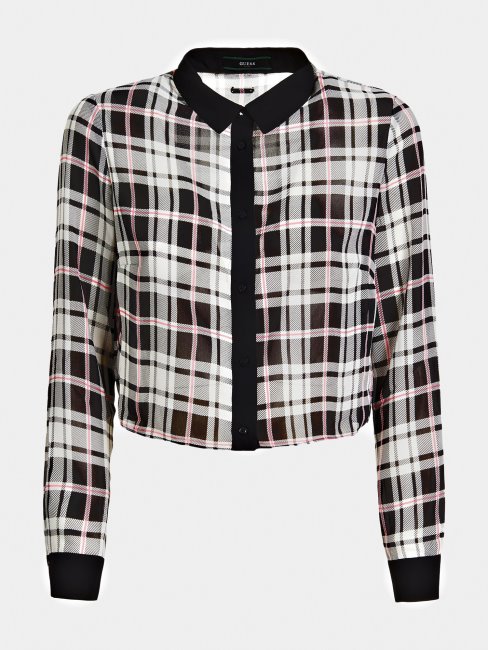 Chemise Courte Imprimée Sur L'ensemble Motif Multicolore Guess