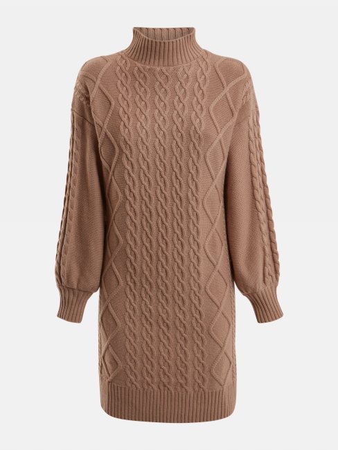 Peignoir Beige En Laine Mélangée Guess