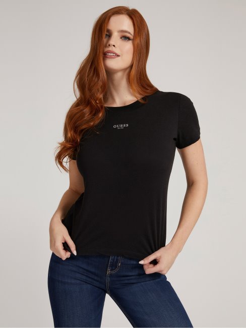 T-shirt Guess Usé Gris Foncé