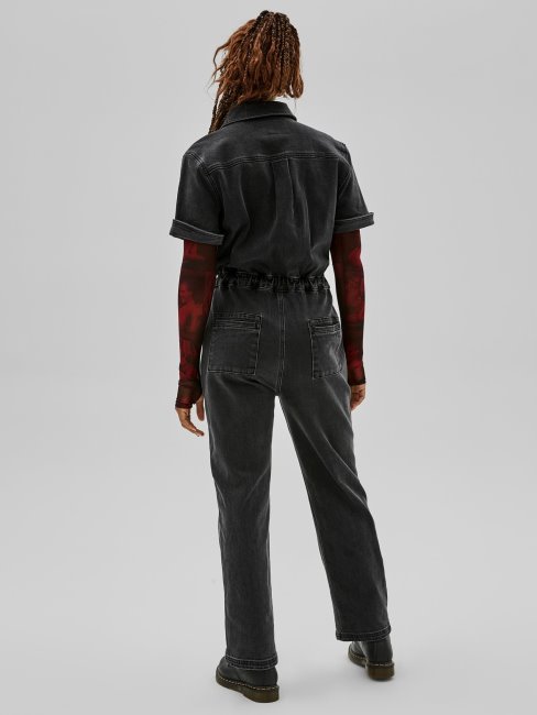 Combinaison En Jean Coupe Relax Noir Guess