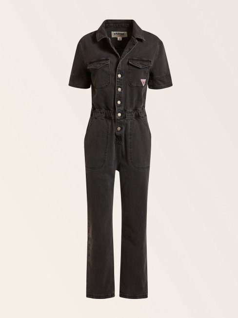 Combinaison En Jean Coupe Relax Noir Guess