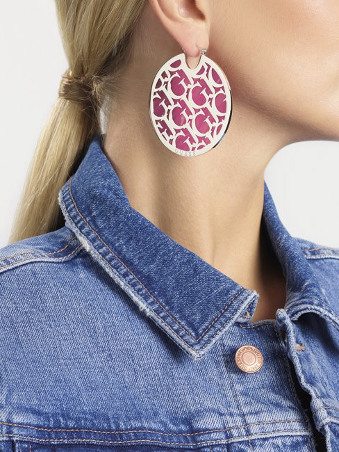 Boucles D'oreilles Argentées All-about-logo Guess