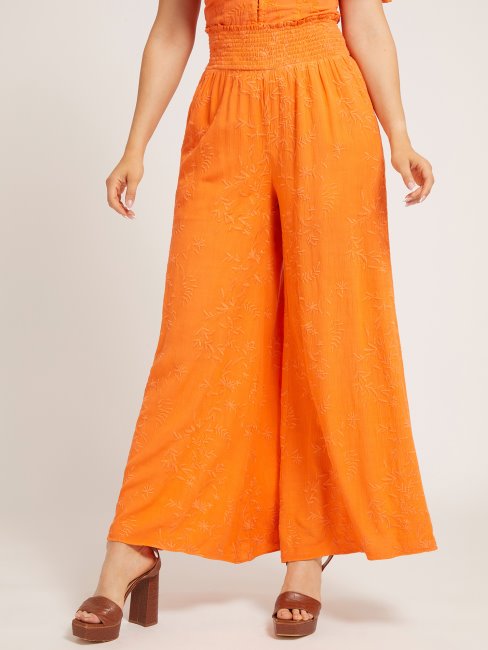 Pantalon Palazzo Brodé Orange Guess