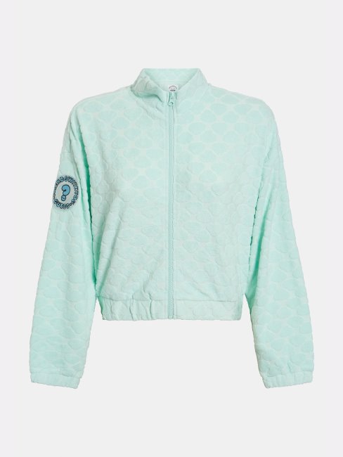 Sweat Crop Bleu Imprimé Guess All-over