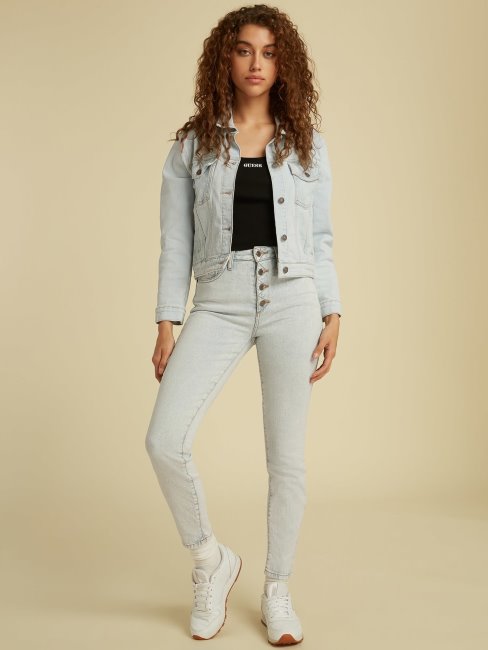 Veste En Jean Guess Slim Bleu Clair