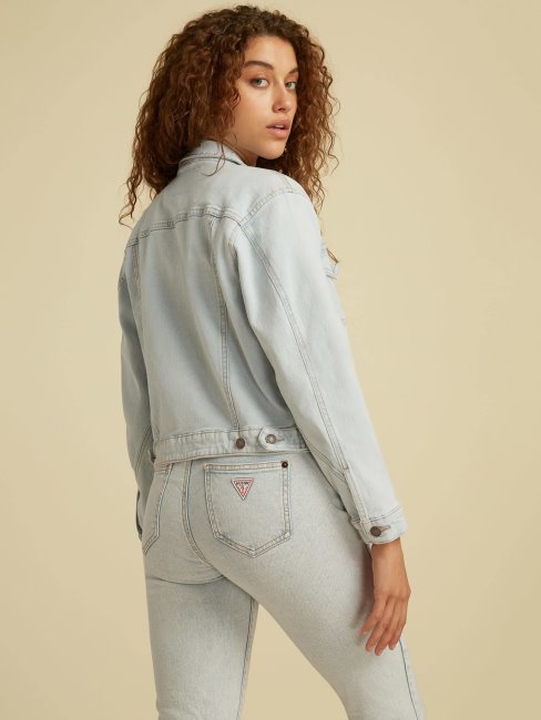 Veste En Jean Guess Slim Bleu Clair