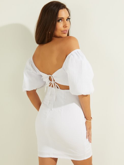 Guess Robe Bardot Blanche