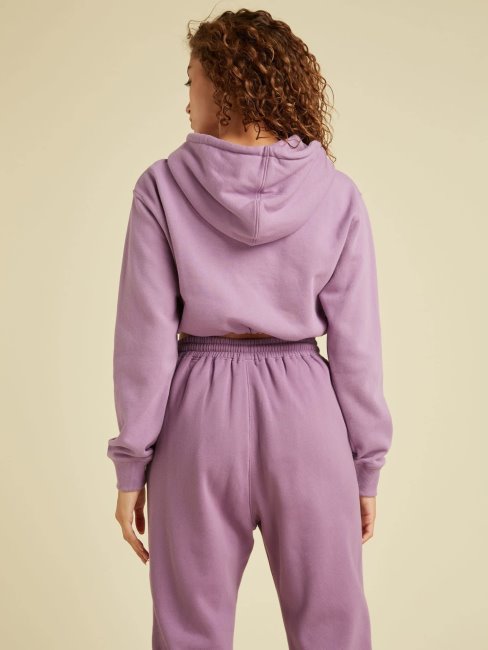 Sweat Court à Capuche Lilas Guess