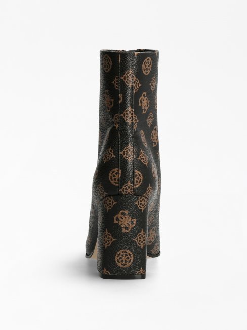 Bottillons Guess Ellese 4g Marron Avec Logo Pivoine