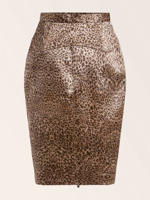 Animalier Marciano Jupe Mi-longue à Imprimé Animalier Guess