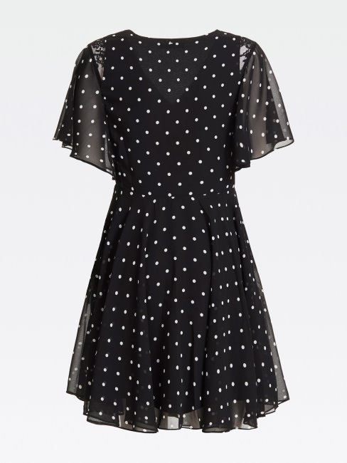 Guess Robe Trapèze Imprimée Sur L'ensemble Noir Multi