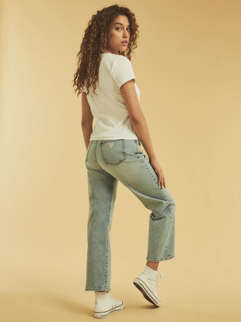 T-shirt Guess Blanc Poche Devant