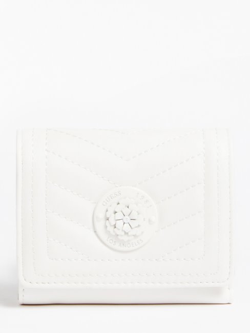 Guess Mini Portefeuille Matelassé Lida Blanc