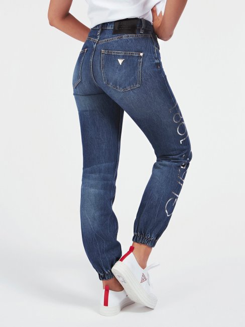 Pantalon Denim Coupe Décontractée Imprimé Guess