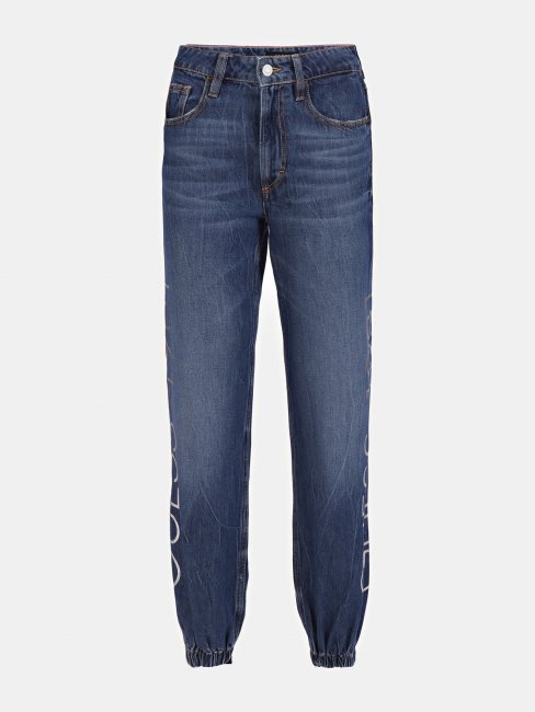 Pantalon Denim Coupe Décontractée Imprimé Guess