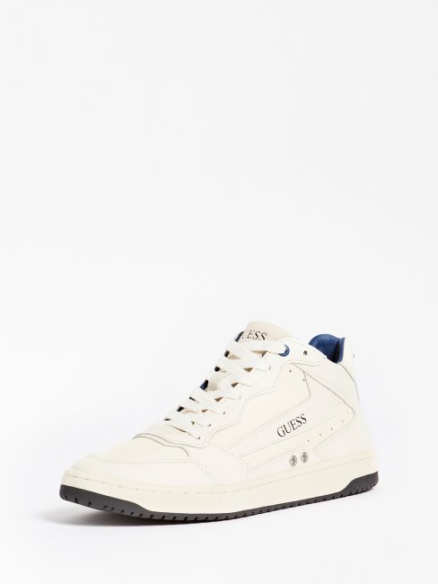 Monte Sneaker En Cuir Veritable Pesaro Blanc Guess