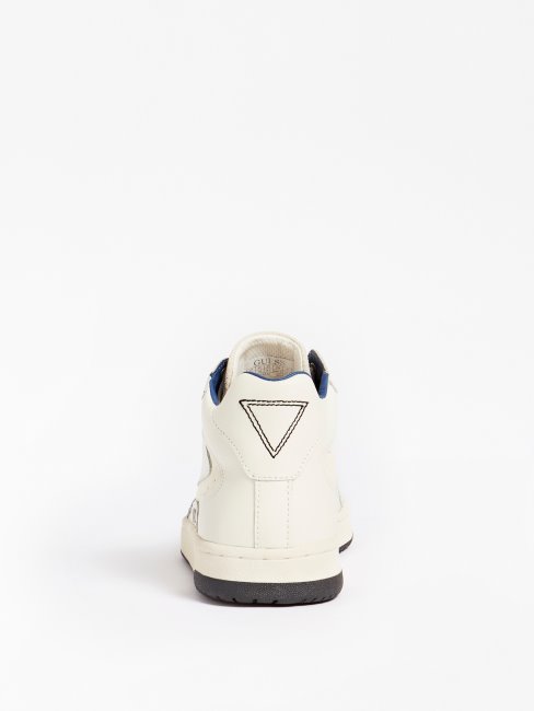 Monte Sneaker En Cuir Veritable Pesaro Blanc Guess
