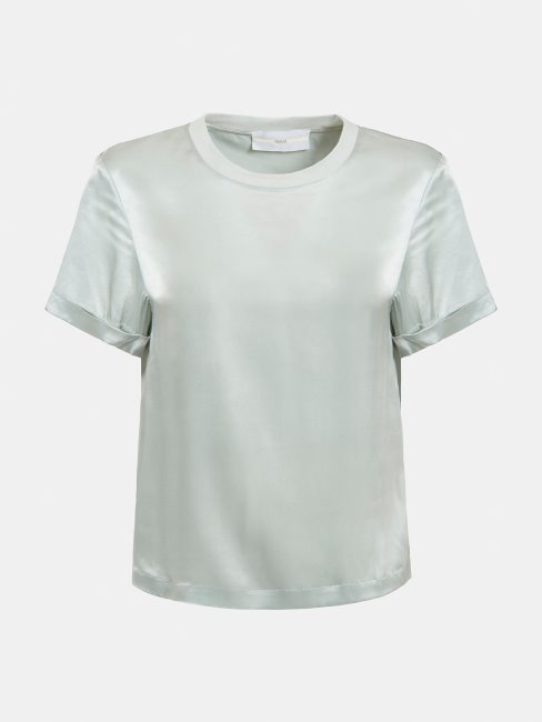 Top Bleu Clair En Soie Mélangée Guess