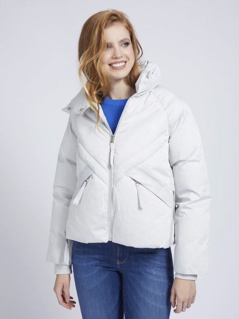 Doudoune Jacquard Guess Gris Clair