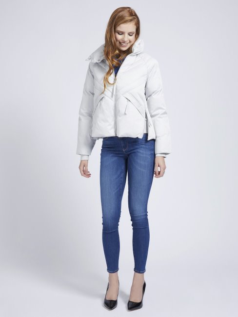 Doudoune Jacquard Guess Gris Clair