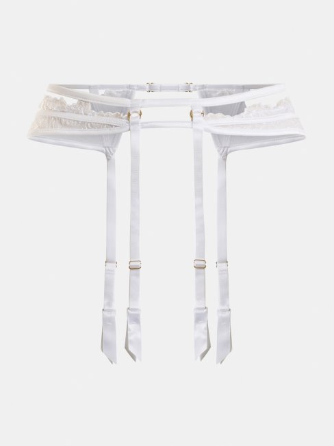 Porte-jarretelles En Maille Brodée Blanc Guess