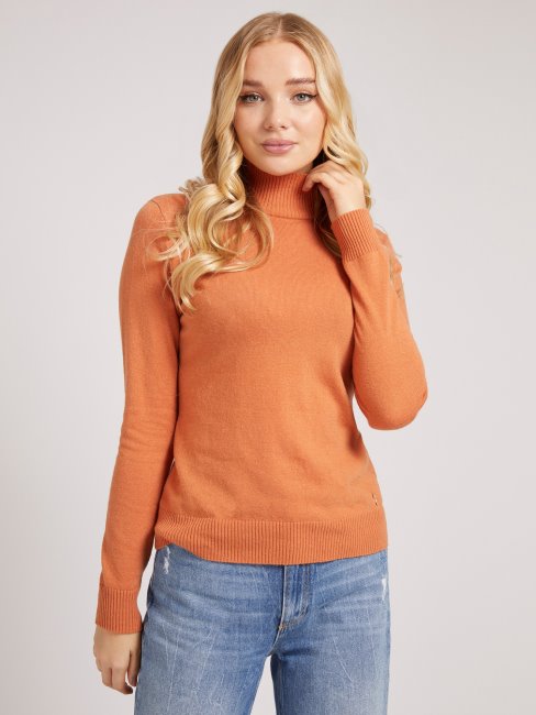 Guess Pull à Col Roulé En Cachemire Mélangé Beige