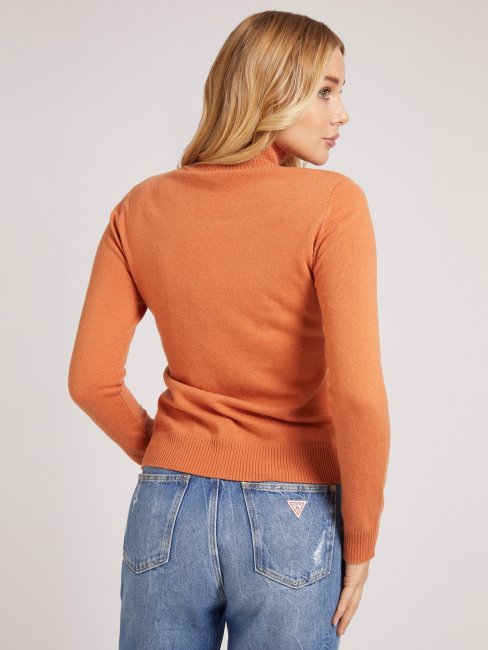 Guess Pull à Col Roulé En Cachemire Mélangé Beige