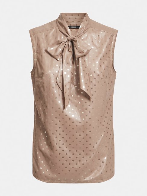 Chemisier Imprimé Pois Beige Guess