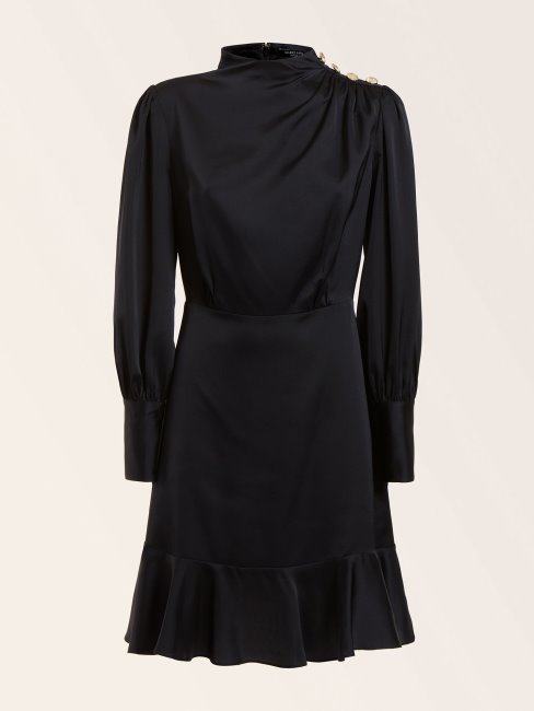 Robe En Satin Marciano Bleu Guess