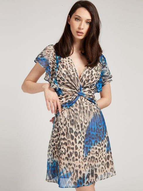 Robe à Volants Imprimé All-over Guess Animalier