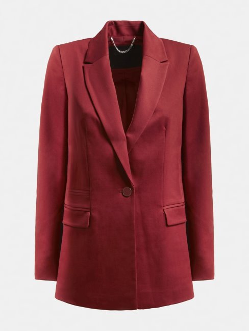 Blazer En Viscose Mélangée Guess Rouge