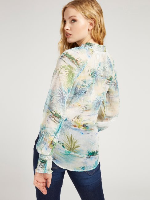 Chemisier à Imprimé Fantaisie Florale Guess All-over