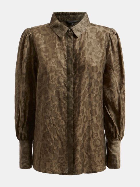 Chemise Guess Animalier Verte
