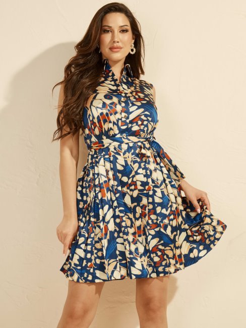 Robe Imprimée Bleu Multi Guess Marciano