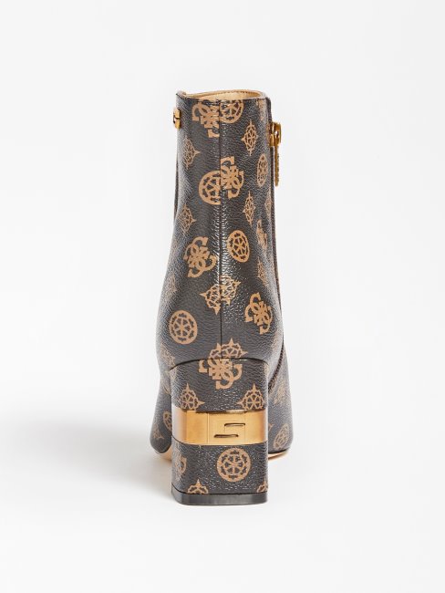 Guess Marron Maisy 4g Bottines à Logo Pivoine