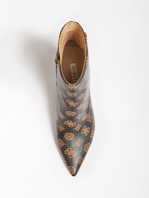 Guess Marron Maisy 4g Bottines à Logo Pivoine