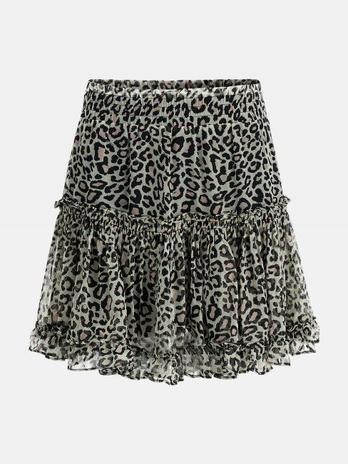 Jupe Imprimée Marron Multi Guess