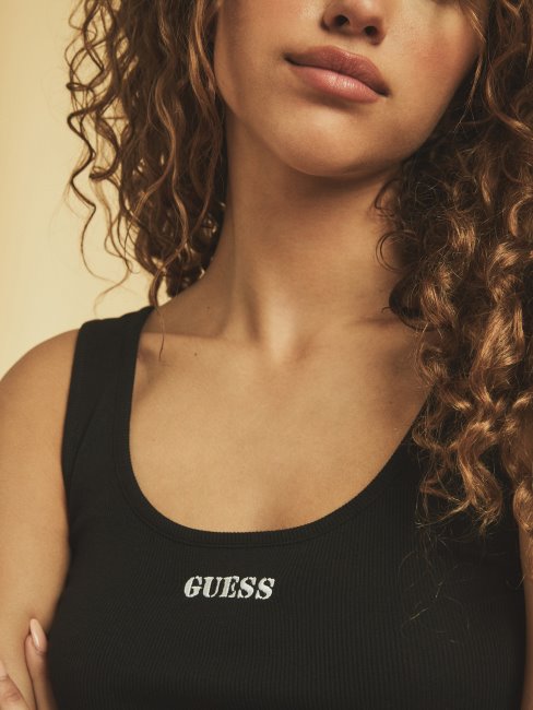Haut Logo Devant Guess Noir