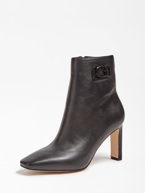 Bottines Guess Bevelyn En Cuir Véritable Noir