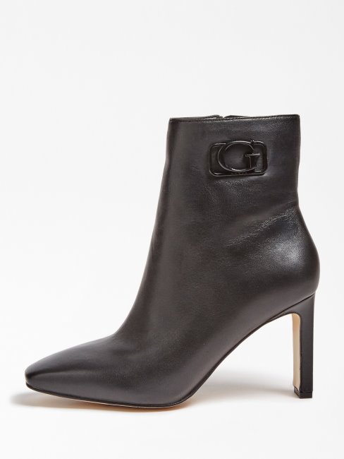 Bottines Guess Bevelyn En Cuir Véritable Noir