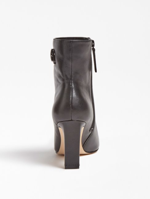 Bottines Guess Bevelyn En Cuir Véritable Noir