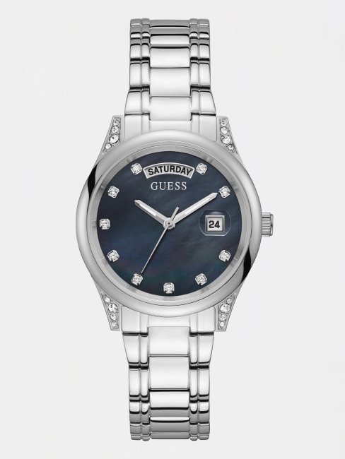 Montre Analogique Guess Data Argent